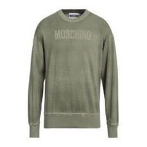 MOSCHINO olive green logo sweater